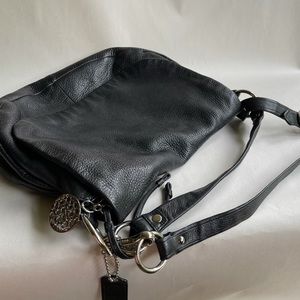 Super soft black leather Coach satchel.